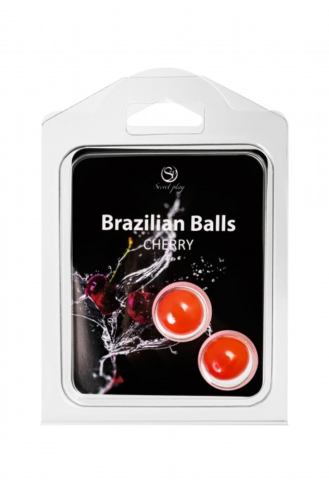 Набор из 2 шариков с массажным маслом Brazilian Balls с ароматом вишни - Secret Play - купить с доставкой в Ессентуках