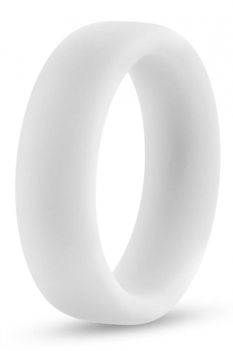 Белое люминесцентное эрекционное кольцо Silicone Glo Cock Ring - Blush Novelties - в Ессентуках купить с доставкой
