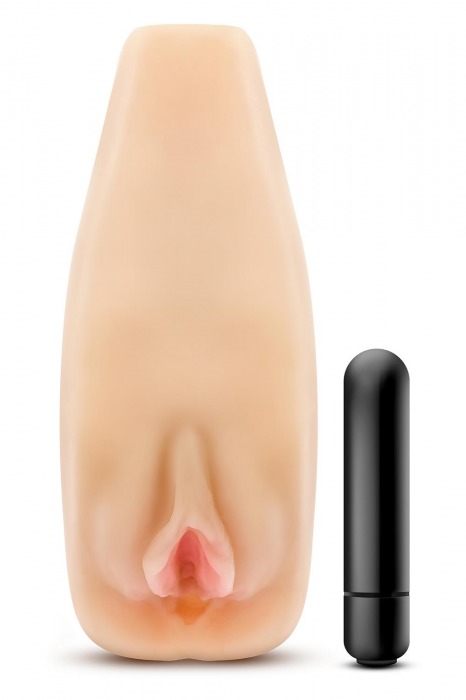 Мастурбатор-вагина с вибрацией Soft   Wet Natasha Realistic Beige Masturbator - Blush Novelties - в Ессентуках купить с доставкой