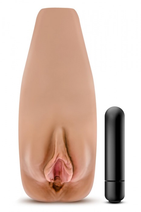 Маструбатор-вагина с вибрацией Soft   Wet Renata Realistic Tan Masturbator - Blush Novelties - в Ессентуках купить с доставкой