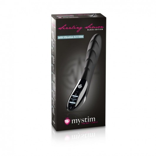 Вибратор с электростимуляцией Sizzling Simon Black Edition - 27 см. - MyStim - купить с доставкой в Ессентуках