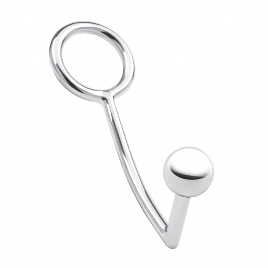 Кольцо на пенис с анальным стимулятором Stainless Steel Anal Hook   Cock Ring - BlueLine - в Ессентуках купить с доставкой