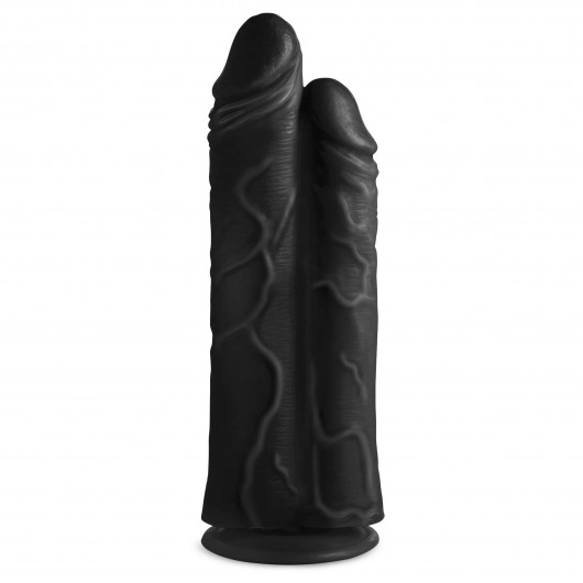 Черный сдвоенный фаллоимитатор Double Stuffer 10’’ Double Pecker Dildo - 27 см. - XR Brands