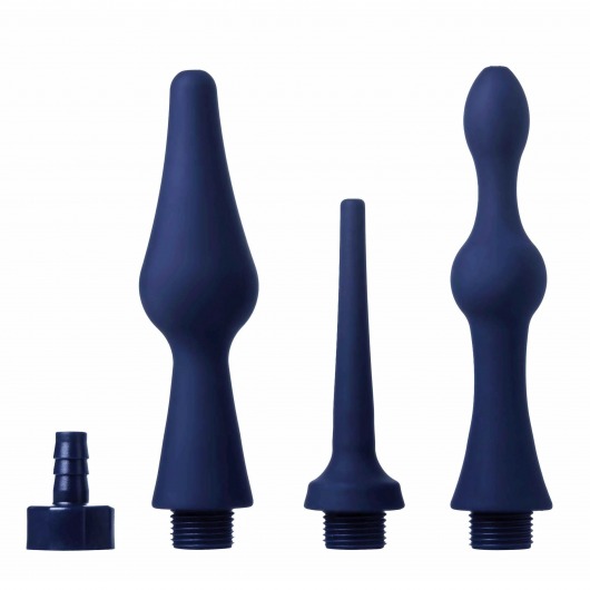 Набор из 3 универсальных насадок для анального душа Universal 3 Piece Silicone Enema Attachment Set - XR Brands - купить с доставкой в Ессентуках