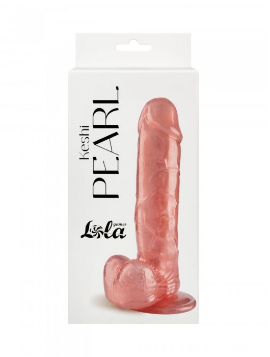Розовый перламутровый фаллоимитатор Keshi - 19 см. - Lola Games