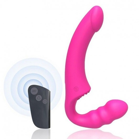 Розовый безремневой страпон Straples Strap-On Dildo - Erokay - купить с доставкой в Ессентуках