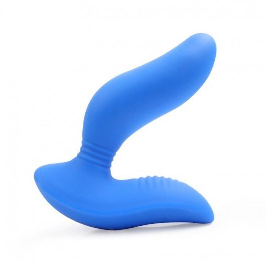 Синий вибромассажер простаты 3,5’’ Curve P-spot Massager - 12 см. - Erokay - в Ессентуках купить с доставкой