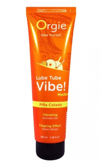 Гель с эффектом вибрации Lube Tube Vibe Medium Pina Colada - 100 мл. - ORGIE - купить с доставкой в Ессентуках