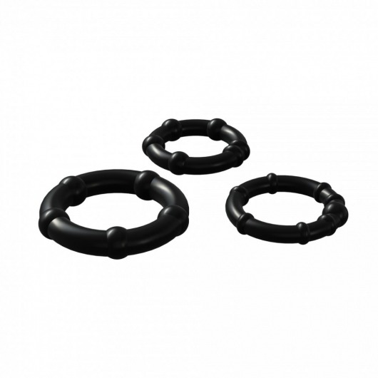 Набор из 3 черных эрекционных колец Babooom Ring Set - Adrien Lastic - в Ессентуках купить с доставкой