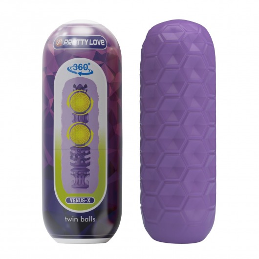 Фиолетовый мастурбатор Venus-X Twin balls - Baile - в Ессентуках купить с доставкой
