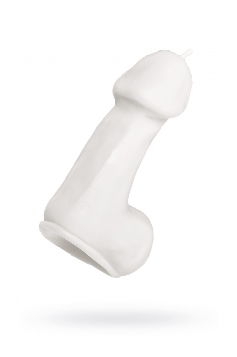 Белая свеча в форме пениса - 47 гр. - Pecado - купить с доставкой в Ессентуках