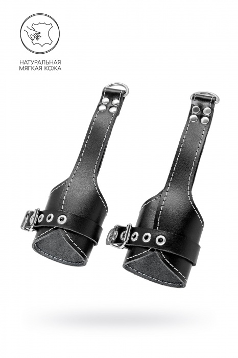 Черные подвесы с белой строчкой - Pecado - купить с доставкой в Ессентуках