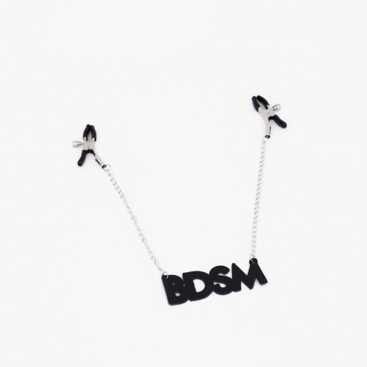 Зажимы на соски с кожаной подвеской BDSM - Crazy Handmade - купить с доставкой в Ессентуках