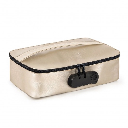 Золотистая сумочка для хранения игрушек Discreet Box - Dorcel - купить с доставкой в Ессентуках Золотистая сумочка для хранения игрушек Discreet Box - Dorcel - купить с доставкой в Ессентуках