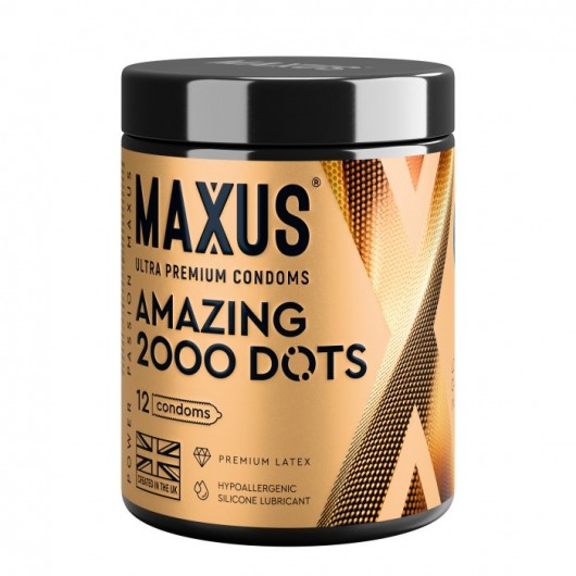 Точечные презервативы MAXUS 2000 Amazing Dots с железным кейсом - 12 шт. - Maxus - купить с доставкой в Ессентуках