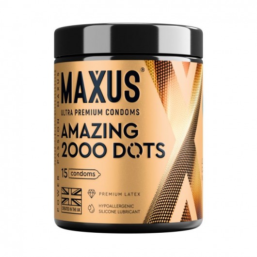 Точечные презервативы MAXUS 2000 Amazing Dots с железным кейсом - 15 шт. - Maxus - купить с доставкой в Ессентуках