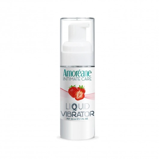 Жидкий вибратор со вкусом клубники Amoreane Strawberry - 30 мл. - Amoreane - купить с доставкой в Ессентуках