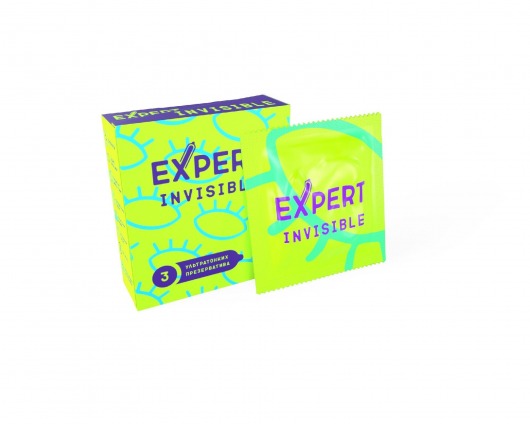 Ультратонкие презервативы Expert Invisible - 3 шт. - Expert - купить с доставкой в Ессентуках