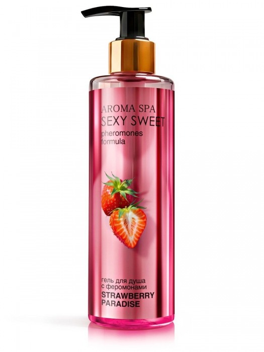 Гель для душа с феромонами и ароматом клубники Strawberry Paradise - 200 мл. -  - Магазин феромонов в Ессентуках