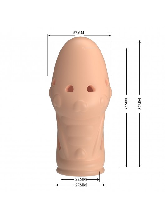 Телесная насадка на пенис Booker - 8 см. - Baile - в Ессентуках купить с доставкой