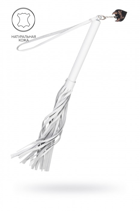 Белая кожаная плеть - 50 см. - Pecado - купить с доставкой в Ессентуках