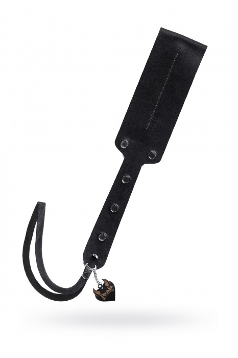 Черный кожаный пэддл - 32 см. - Pecado - купить с доставкой в Ессентуках