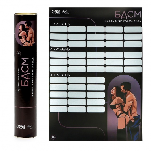 Плакат для двоих со скретч-слоем «БДСМ» - Сима-Ленд - купить с доставкой в Ессентуках