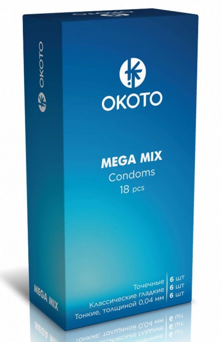 Презервативы OKOTO Mega Mix - 18 шт. - Sitabella - купить с доставкой в Ессентуках