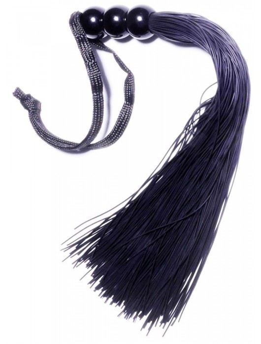 Черная силиконовая плетка - 25,4 см. - Boys of Toys - купить с доставкой в Ессентуках