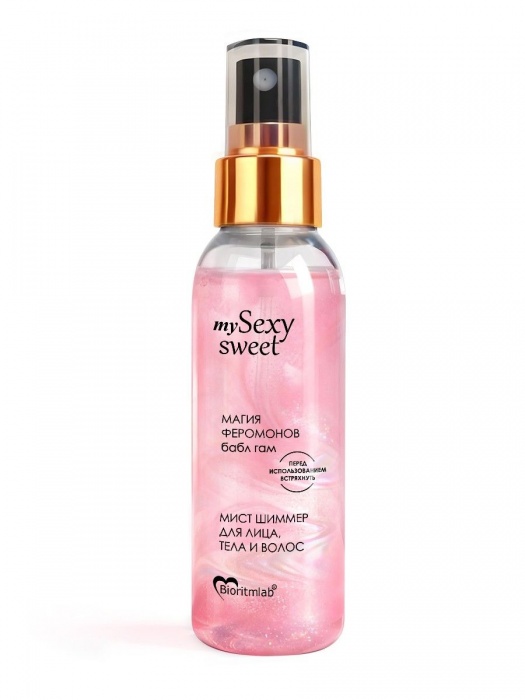 Мист для лица, тела и волос Sexy Sweet с ароматом бабл-гам, шиммером и феромонами - 95 мл. -  - Магазин феромонов в Ессентуках