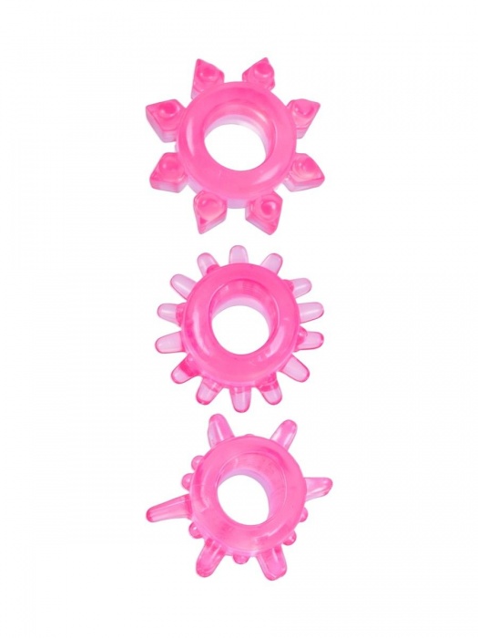 Комплект из трех розовых эрекционных колец - Erowoman-Eroman - в Ессентуках купить с доставкой