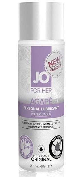 Лубрикант на водной основе для женщин JO AGAPE LUBRICANT ORIGINAL - 60 мл. - System JO - купить с доставкой в Ессентуках