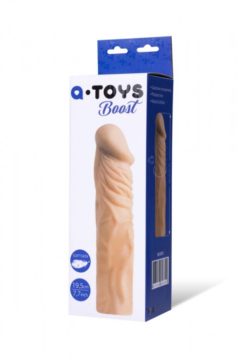 Насадка с ярко выраженной головкой и рельефным стволом - 19 см. - A-toys - в Ессентуках купить с доставкой
