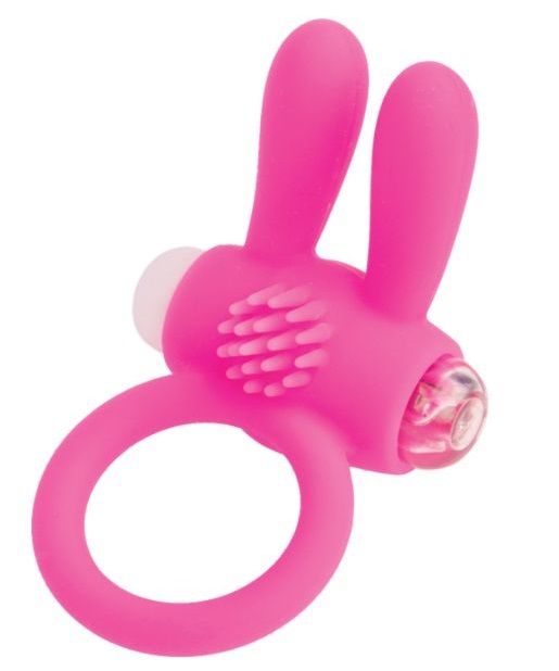Розовое эрекционное виброкольцо A-toys с ушками - A-toys - в Ессентуках купить с доставкой