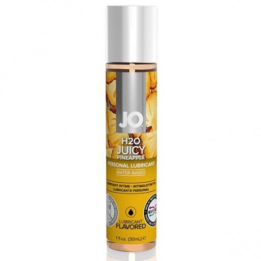 Смазка с ароматом ананаса JO Flavored Juicy Pineapple - 30 мл. - System JO - купить с доставкой в Ессентуках