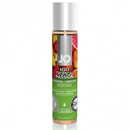 Смазка с ароматом тропических фруктов JO Flavored Tropical Passion - 30 мл. - System JO - купить с доставкой в Ессентуках
