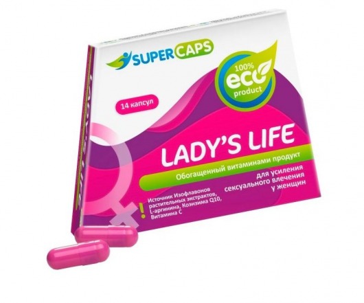 Возбуждающие капсулы Ladys Life - 14 капсул (0,35 гр.) - SuperCaps - купить с доставкой в Ессентуках