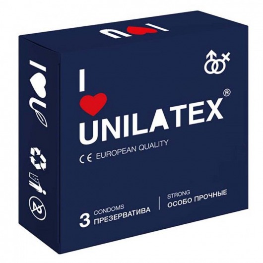 Ультрапрочные презервативы Unilatex Extra Strong - 3 шт. - Unilatex - купить с доставкой в Ессентуках