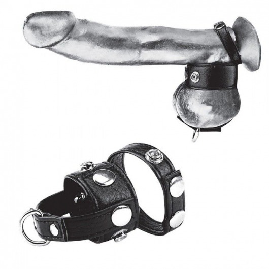 Утяжка для мошонки и пениса Cock Ring With 1  Ball Stretcher And Optional Weight Ring - BlueLine - купить с доставкой в Ессентуках