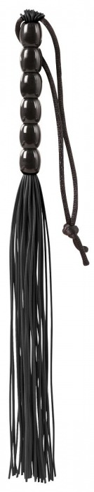 Чёрная мини-плеть из резины Rubber Mini Whip - 22 см. - Blush Novelties - купить с доставкой в Ессентуках