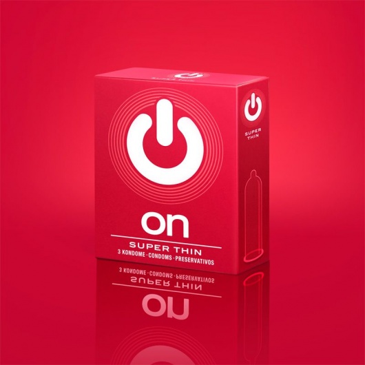 Супертонкие презервативы ON) Super Thin - 3 шт. - ON) - купить с доставкой в Ессентуках