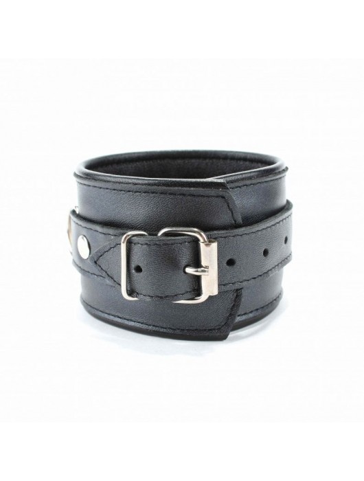 Наручники из гладкой кожи - БДСМ Арсенал - купить с доставкой в Ессентуках