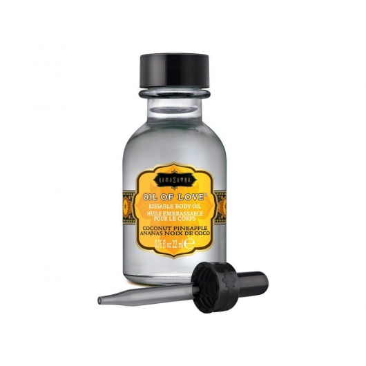 Масло для ласк с ароматом кокоса и ананаса Oil of Love Coconut Pineapple - 22 мл. - Kama Sutra - купить с доставкой в Ессентуках