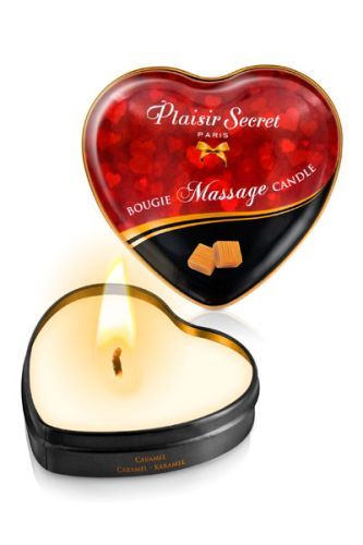 Массажная свеча с ароматом карамели Bougie Massage Candle - 35 мл. - Plaisir Secret - купить с доставкой в Ессентуках