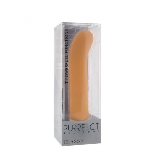 Телесный вибратор PURRFECT SILICONE CLASSIC G-SPOT - 17,5 см. - Dream Toys