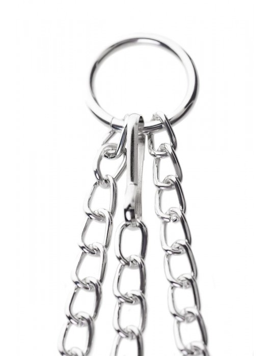 Черно-серебристые зажимы для сосков с кольцом для пениса TOYFA Metal - ToyFa - купить с доставкой в Ессентуках