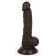 Коричневый реалистичный фаллоимитатор на присоске - Erowoman-Eroman
