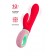 Красный вибратор с клиторальным отростком Petunia - 19 см. - ToyFa купить в Ессентуках с доставкой в Orgasmix.ru Красный вибратор с клиторальным отростком Petunia - 19 см. - ToyFa