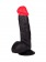 Чёрный фаллоимитатор с красной головкой - 17 см. - LOVETOY (А-Полимер) купить с доставкой в интернет-магазине Orgasmix в Ессентуках Чёрный фаллоимитатор с красной головкой - 17 см. - LOVETOY (А-Полимер)