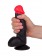 Чёрный фаллоимитатор с красной головкой - 17 см. - LOVETOY (А-Полимер) купить с доставкой в интернет-магазине Orgasmix в Ессентуках Чёрный фаллоимитатор с красной головкой - 17 см. - LOVETOY (А-Полимер)